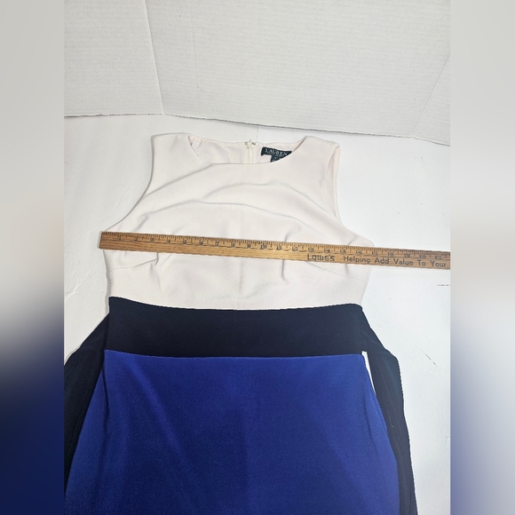 Ralph Lauren White and Blue Colorblock Skirt - Picture 5 of 12